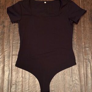 Black Short Sleeve Bodysuit
